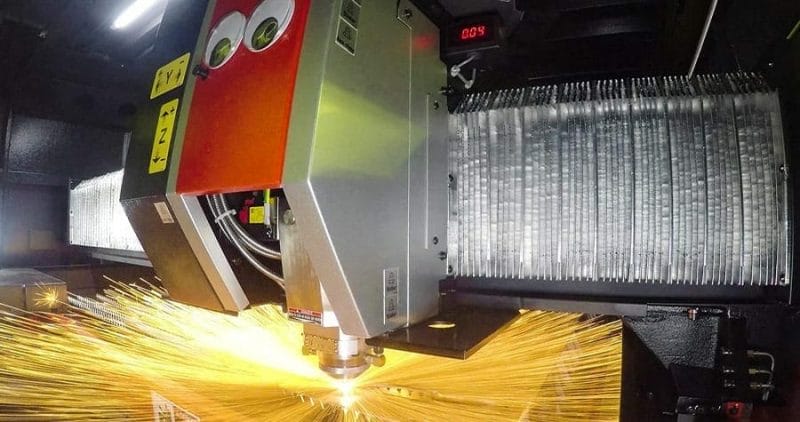 SendCutSend's laser in action