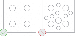 Less material removed versus more material removed