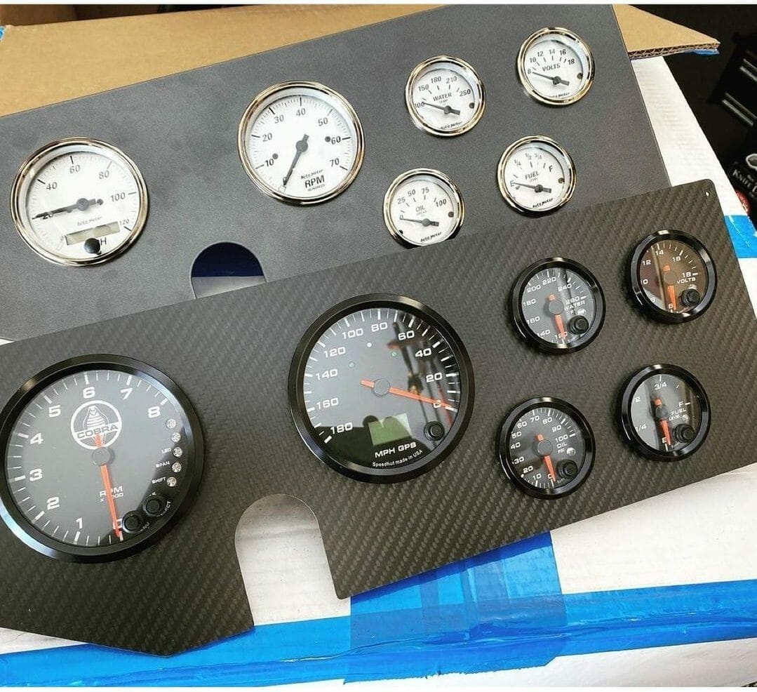 custom carbon fiber dashboard for a Type 65 Coupe