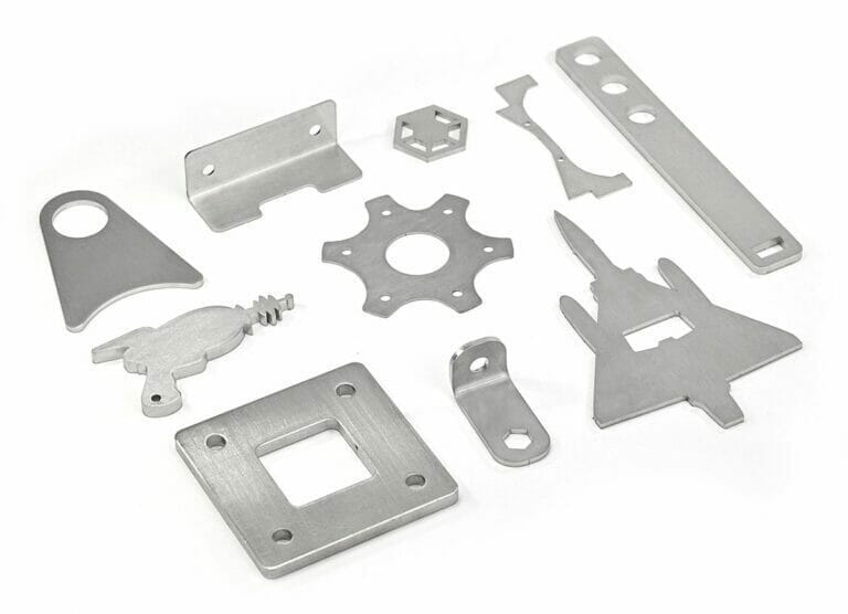Custom laser cut parts in 304 stainless steel