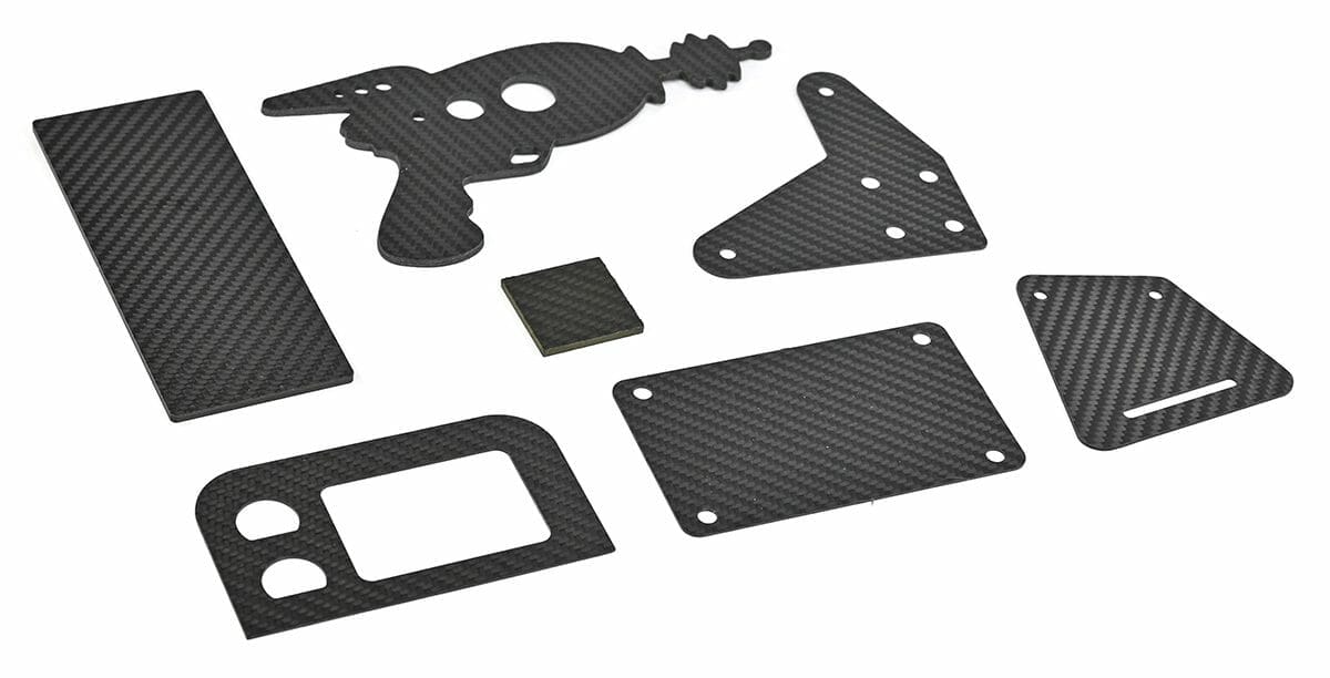 Waterjet cut carbon fiber parts