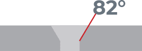 A graphic that demonstrates countersinking depth and angle.