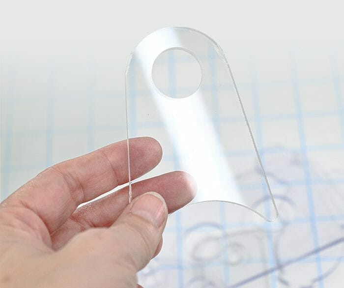 Image of someone holding a Polycarbonate part
