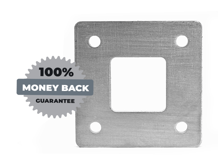 SendCutSend offer a 100% money back guarantee on laser cut stainless steel parts