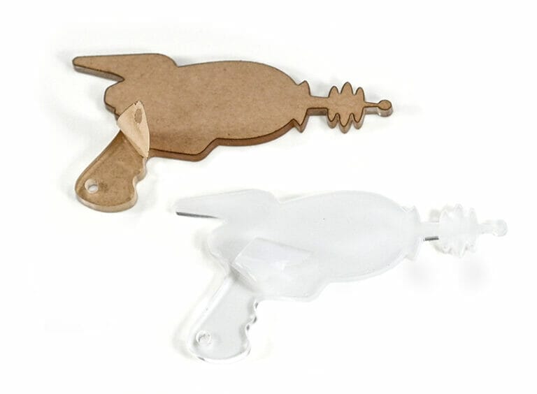 Laser cut acrylic from SendCutSend comes with protective film