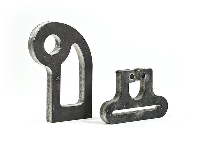 AR400 steel parts custom laser cut by SendCutSend