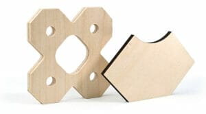 Custom CNC routed baltic birch plywood parts from SendCutSend