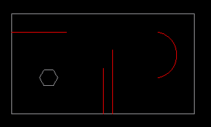 Example of no kerf cuts displayed by red lines
