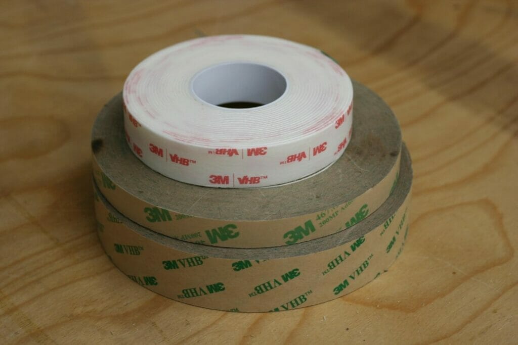 Double sided tape for bonding materials