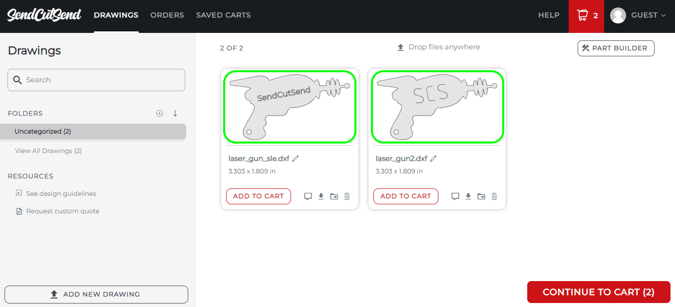 How to preview your image in sendcutsend
