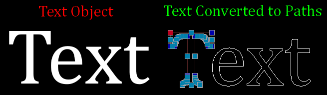 Example of text object in QCAD