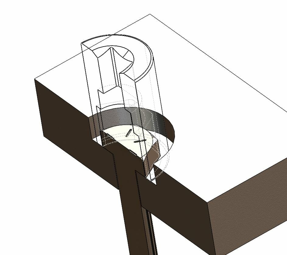 Example of a socket in counterbored hole