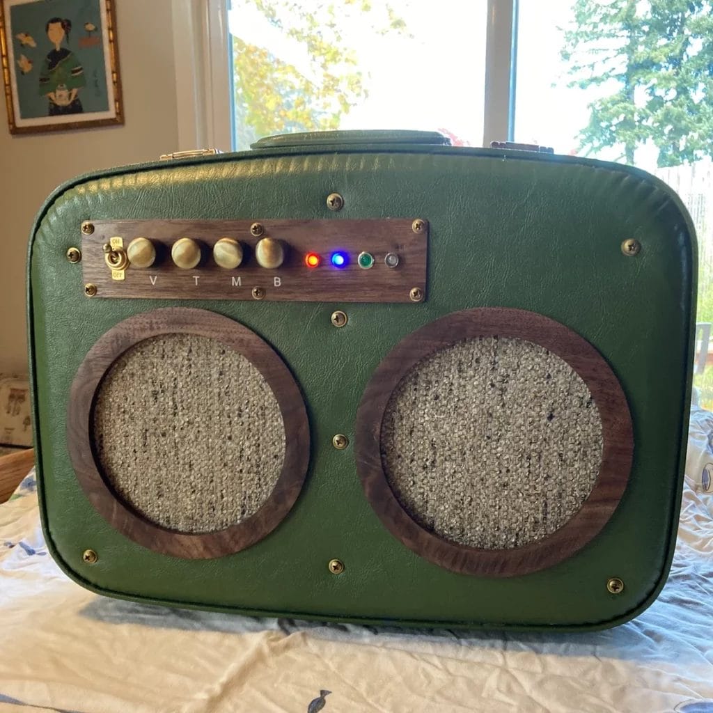 laser cut vintage mid century bluetooth speaker using laser cutting services