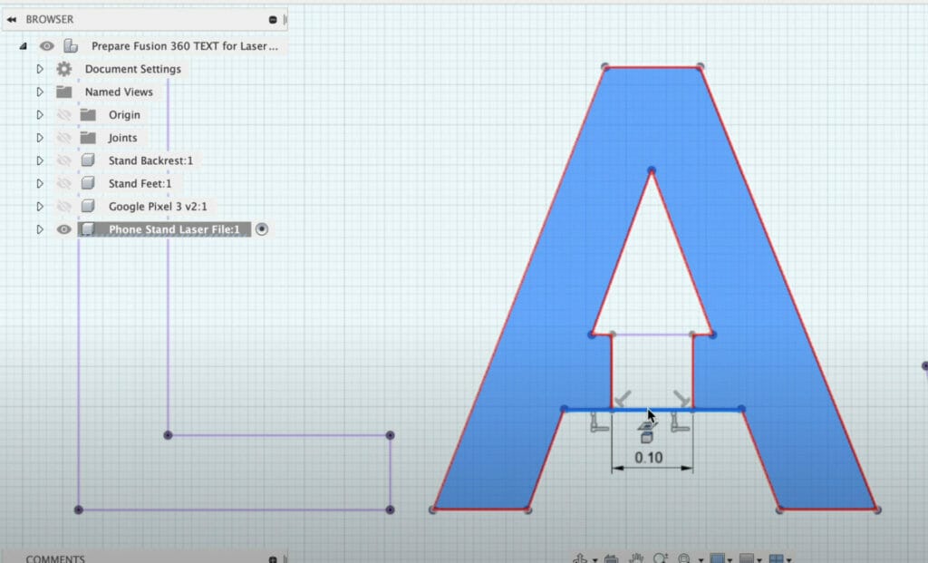 break the projection link in fusion 360