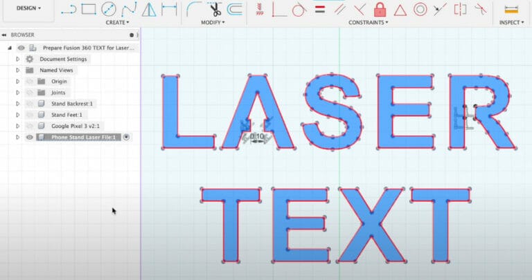 How to Prepare your Laser Cut Text in Fusion360