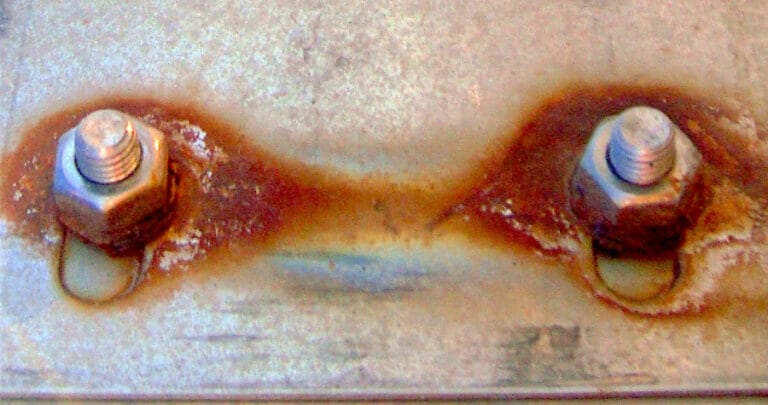 a picture of galvanic corrosion in metal parts