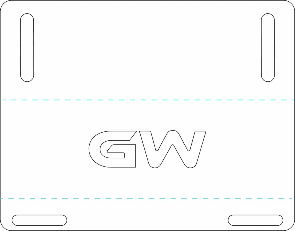 Example of bending cut lines in flat pattern for laser cutting