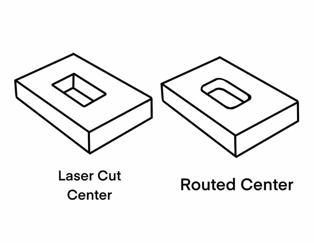 Sample drawing of flat pattern preparing for laser cutting