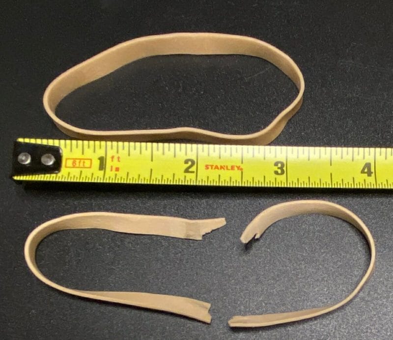 a rubber band is used to demonstrate ultimate tensile strength in a material