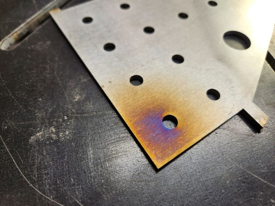 Careful application of heat with a torch, or during welding, can look pretty nice.