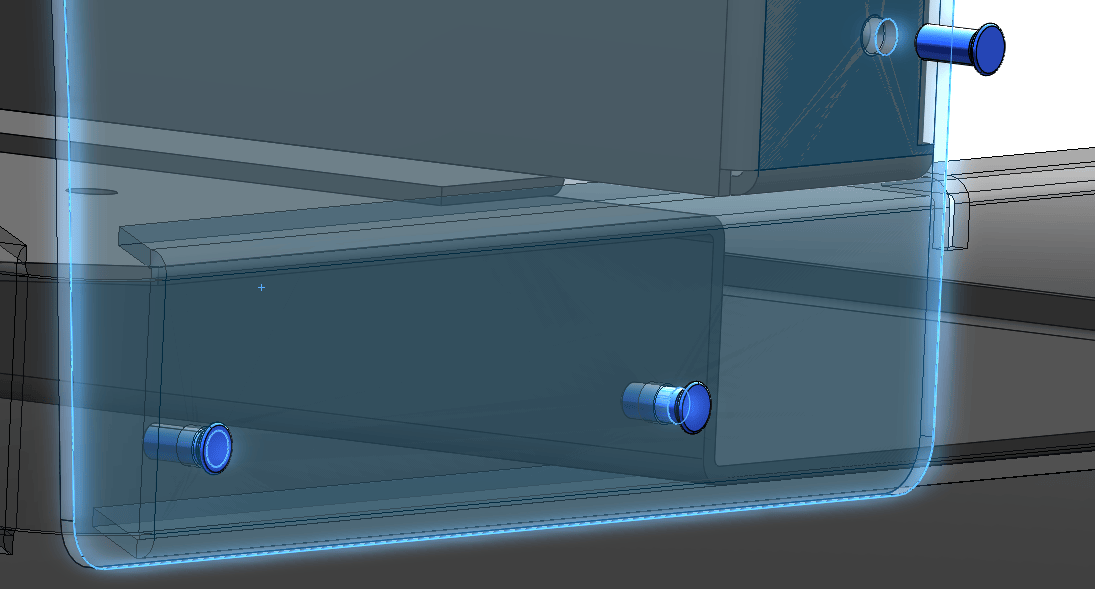 Locating the studs and lining up the hole patterns up to validate the design.