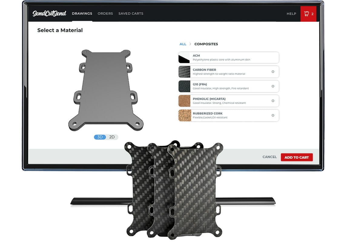 SendCutSend makes it easy to order waterjet cut parts