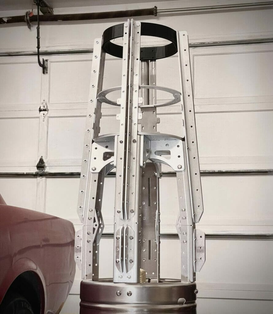 KegRocket’s aft airframe is assembled and going to look great with fins and engine installed.