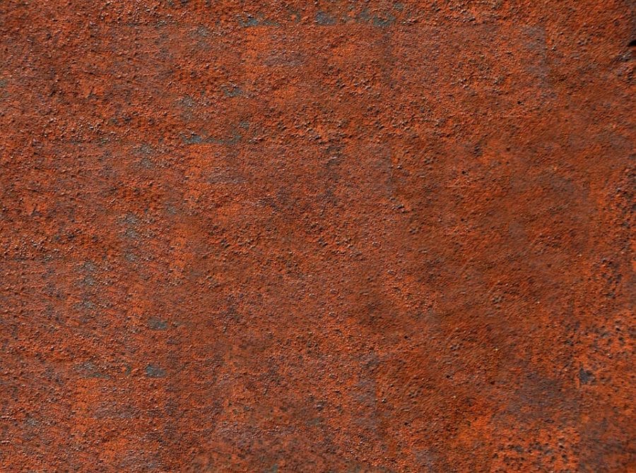 close up of rusted steel