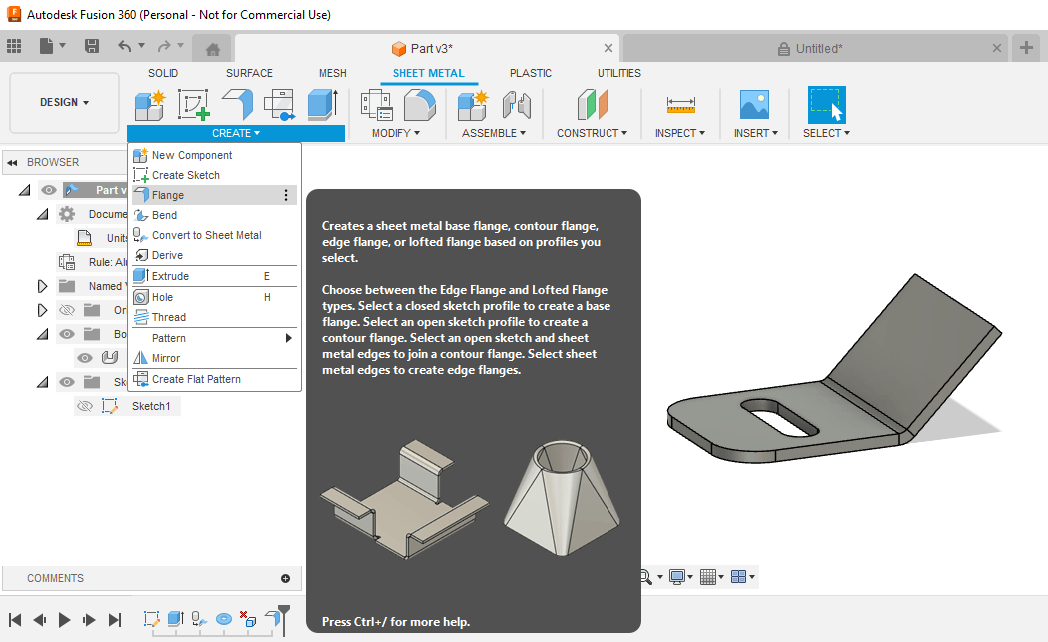 How to convert a sketch or body to sheet metal in Fusion 360? SendCutSend
