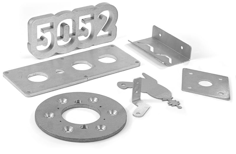 Custom laser cut 5052 aluminum parts from SendCutSend