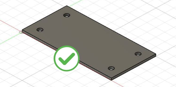 All holes are cut-through
