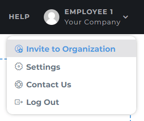 Organization members can invite coworkers to join their organization.