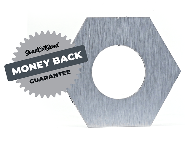 SendCutSend offers a money back guarantee on custom CNC cut ACM panel parts
