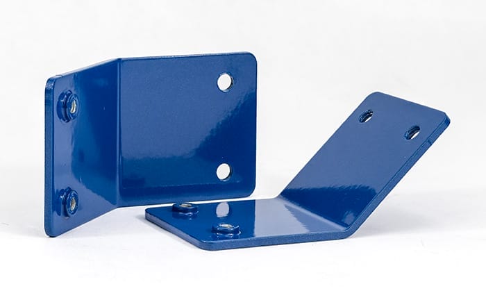 gloss blue powder coating finish