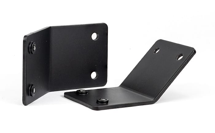 Matte black powder coating sample from SendCutSend