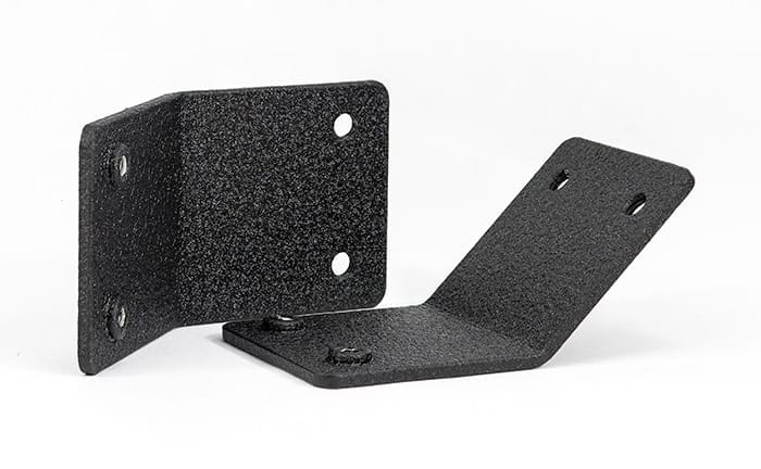 Wrinkle black powder coating sample from SendCutSend