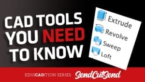 How to Use Revolve, Sweep, and Loft Tools in CAD: video lesson
