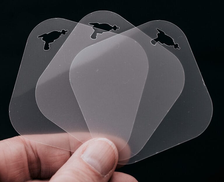 SendCutSend offers laser cutting on clear Mylar® (PET polyester) film